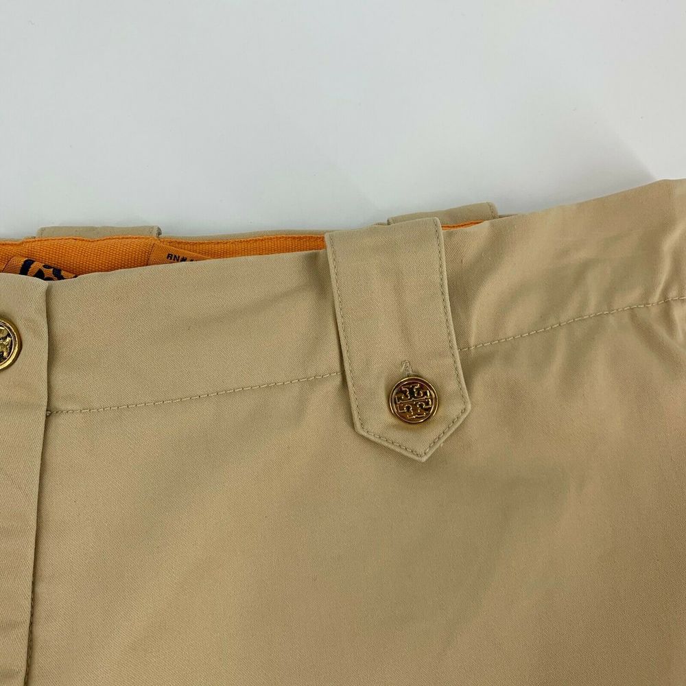 Tory Burch Beige Cotton Shorts with Gold Buttons - Picture 3 of 10